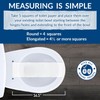 Plexon Toilet Seat with Chrome Hinges, Round, Durable Enameled Wood,