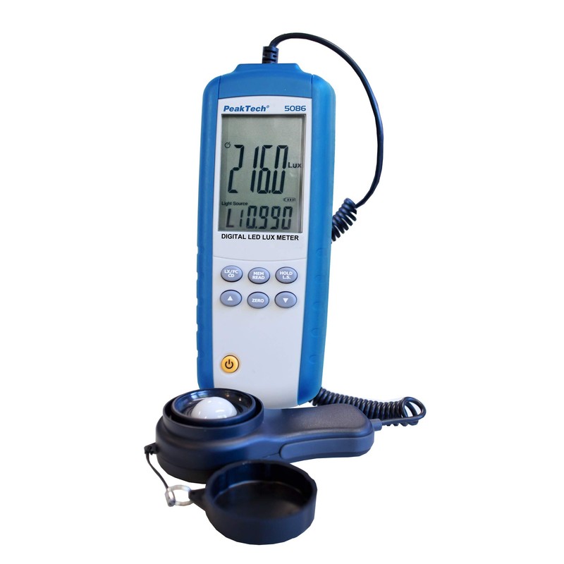 Peaktech 5086 Digital LED Lux Meter 3 3/4 Digit