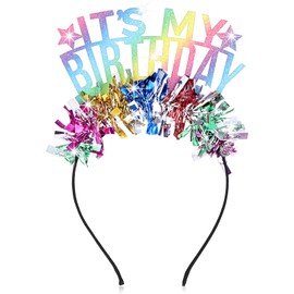 guduling Birthdays Headbands for Girls,Colorful Its My Birthday Headband,Happy Birthday Headband Girls,Sweet Happying Birthdays Tiara Accessories for Kids Toddlers Girl Women