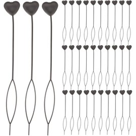 Luxshiny 50Pcs Heart-Shaped Hair Braid Tool Set with Pull Needles Hair Styling Accessories for Women Girls Ponytail Maker Clip for Braiding and Updo S