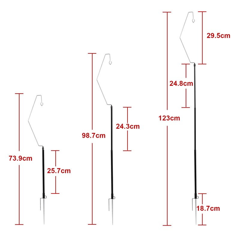 huanbush Lantern Stand, Screw-in Type, Lantern Pole, Aluminum, Ultra Lightweight,