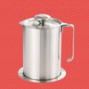 Bacon Grease Container with Strainer 304 Stainless Steel 1.8L Food