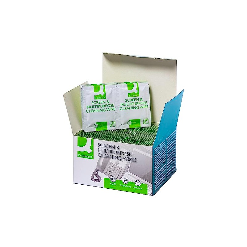 Q Connect Screen and Multi-Purpose Wipes (Pack of 100)