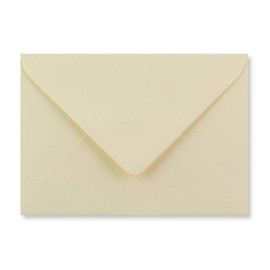 5" x 7" (133x184mm) Coloured Envelopes for Greeting Cards Wedding Invitations & Crafts Pack of 10 (Cream)