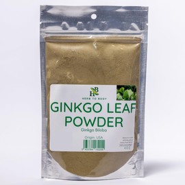 Herb To Body Ginkgo Leaf Powder | Ginkgo Biloba | Wildcrafted | 4oz