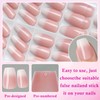 LuckForever 168pc Ombre Press on Nails Short Coffin Fake Nails
