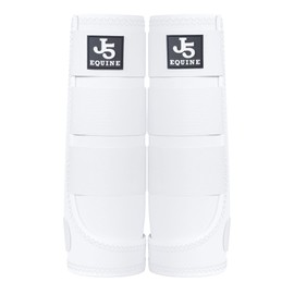 J5 Equine Horse Boots, Multi-Purpose Splint Boots for Horses, Extremely Comfortable, Maximum Protection (Medium, White)
