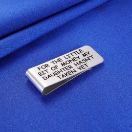 Aesnefe Dad Money Clip for Carrying Cash, Bills, Dollars, Cards and Drivers License, Wallet Credit Card Holder for Father of Bride