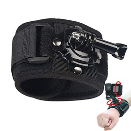 Accesorios de muñeca para Gopro, soporte de muñeca gopro para gopro hero 9/8/7/6/5/4/3 + / 3/2/1, base de la cámara giratoria en 360° y protector de muñeca ajustable, para disparar durante deportes
