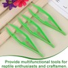 XUKZIMA 4 Pcs Plastic Tweezers for Feeding Reptiles,10cm Plastic Feeding