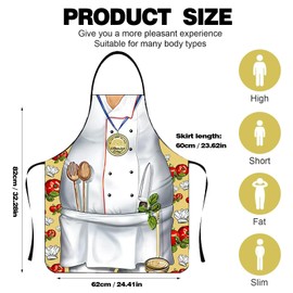 CHEUNGHAO Funny Gifts for Men Adults Cooking Grilling Aprons chef of god BBQ Gifts Ideas White Elephant Gifts Gag Christmas Birthday Gifts for Dad Boyfriend Husband Him