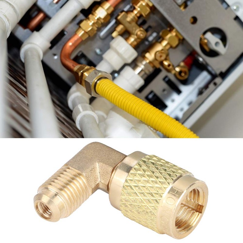 GLOGLOW Air Conditioning Adapter, R410 Male Thread 1/4 to Female