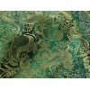 wowfabric4less123 Green Gold Paisley Metallic Brocade Fabric 60” Width Sold