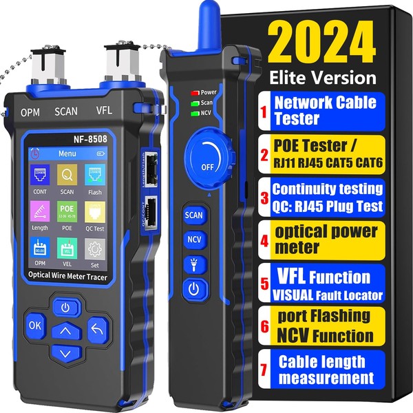 NOYAFA NF-8508 Network Cable Tester with Optical Power Meter VFL,