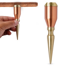 Harbor Creek Golf Cigar Holder - Keeps Your Cigar Off The Grass As You Go for The Swing, Unique Tee-Inspired Design, Copper and Brass