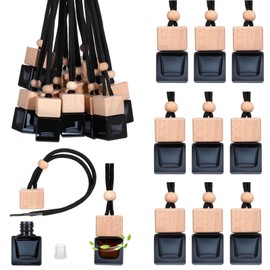 30 Pcs Car Essential Oil Diffusers Hanging Car Air Freshener Bottles, Empty Perfume Glass Bottle Pendant Aromatherapy Fragrance Auto Interior Ornaments Decor