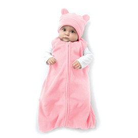 Baby Fleece Sleep Sack - Infant Wearable Blanket Newborn Swaddle Sleepbag & Hat