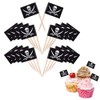 Toothpick with Pirate Flag, Flag Skewers Pirate, Pirate Cocktail Stick