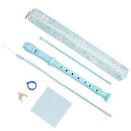 Haecsfl Recorder Instrument for Beginner Adults,8-Hole Soprano Descant Recorder Music Flute with Cleaning Rod & Case Bag For Home Entertainment(2-Green Unicorn2)
