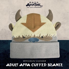 Avatar The Last Airbender Appa Acrylic Knitted Winter with Cuff Beanie Hat, Multi, One Size