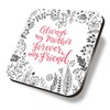 1 x Square Coaster - Mother's Day Flowers Quote Cork