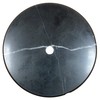 Lamp/Sculpture Base-Marble-6"-Round: Black or White (1 Pc.) (6" Marble-Round-Black-w/Cord Hole)