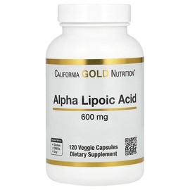 California Gold Nutrition, Alpha Lipoic Acid, 600mg, Veggie Capsules 120 Tablets / California Gold Nutrition (캘리포니아골드뉴트리션), 알파리포산, 600mg, 베지 캡슐 120정