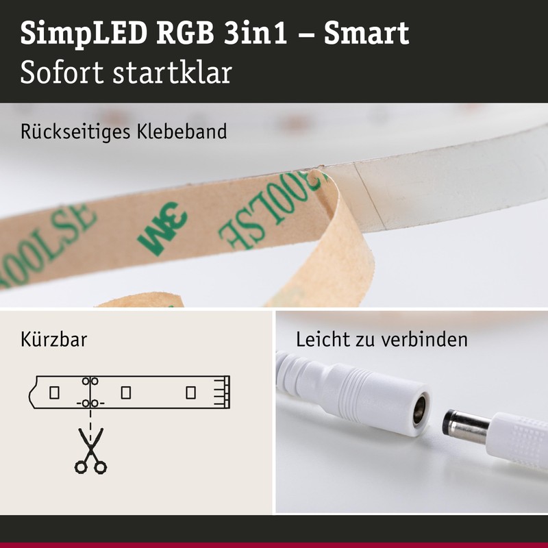 Paulmann 70534 SimpLED LED Strip Smart Home Zigbee RGB Complete