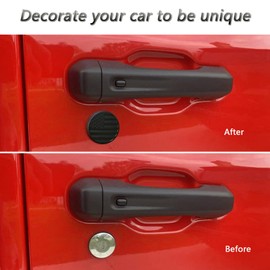 Timilge Keyhole Covers, Magnetic Door Lock Cover for 2007-2018 Wrangler JK JKU, Keyhole Protection Accessories