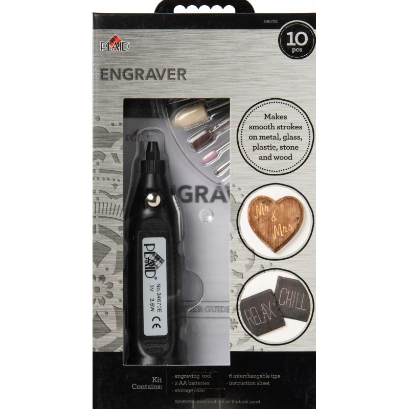 Plaid ENGRAVER TOOL KIT Makes Smooth Strokes on METAL GLASS