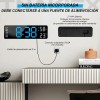 Reloj De Pared Digital Con Termómetro, Alarmas Y Calendario