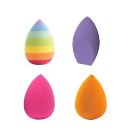 WET SKY WETSKY - Makeup Blender Sponge Sets. Latex Free And Vegan Makeup Sponge. Quick Application in Dry & Wet Use. (4 Sponges)