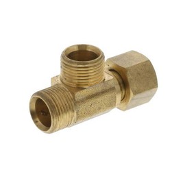Aqua Plumb #3516P Easy Connect 3/8" x 3/8" Brass Supply Stop Extender Tee