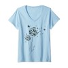 Womens leafy luxury. Spring Dandelion Hearts Nature Lover V-Neck T-Shirt