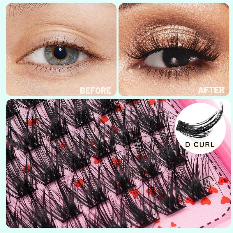 Bodermincer Lashes Clusters 10+12mm/12+14mm/14+16mm/16+18mm/10-12-14-16mm/14-16-18mm Mixed and 8-20mm to Choose Lashes