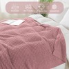 Waffle Throw Blanket, Soft Plush, 50x60 in, Dusty Rose