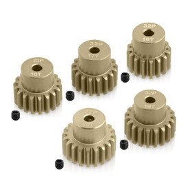 5pcs 32DP Motor Sprocket 20T 19T 18T 17T 16T 3.175mm Shaft Sprocket Parts Kit for 1/10 RC Car 3650 540 550 Brushless Brushless Motor