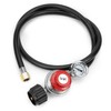 only fire 4Ft 0-30PSI Adjustable Propane Regulator with Tank Gauge