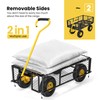 VIVOHOME Heavy Duty 880 Lbs Capacity Mesh Steel Garden Cart