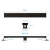 WEBANG 24 Inch Linear Shower Drain Rectangular Floor Drain with