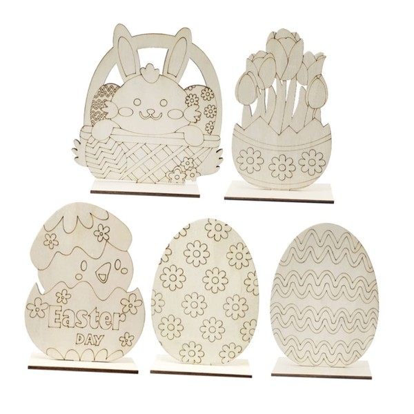 Operitacx 1set Wooden Egg Bunny Decorations Bunny Decor Home Decor