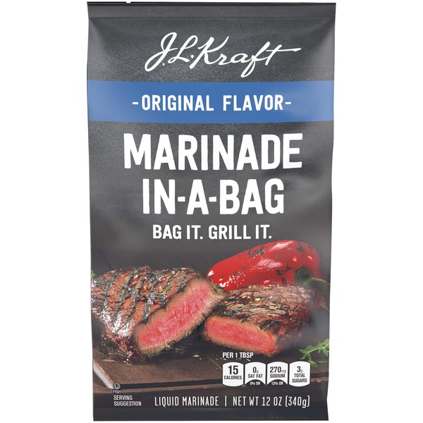 J.L. Kraft Original Marinade-in-a-Bag - Marinada líquida (bolsa de 12 onzas)
