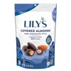 LILY'S Dark Chocolate Style No Sugar Added Covered Almonds Bag,