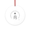 CafePress Slow Going Walker 1 Round 4" MDF Holiday Ornament