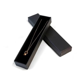 1Pc Bracelet Gift Box, 4 * 21 * 2.4cm Black Long Necklace Case Kraft Jewelry Box Gift Box for Neckalce for Earrings Chain Jewelry