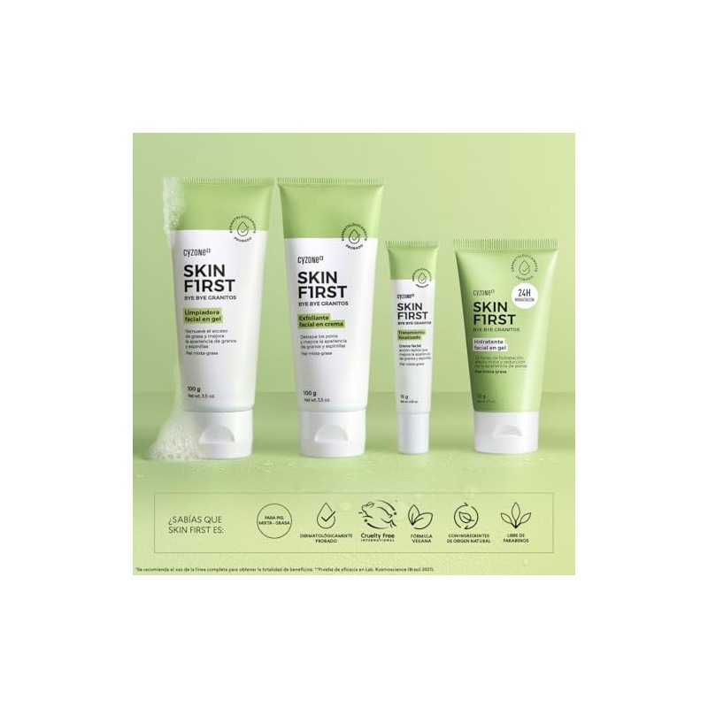 CY° - Cyzone – Gel Hidratante Facial Bye Bye Granitos