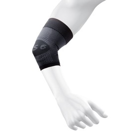 OS1st ES6 Elbow Compression Bracing Sleeve (One Sleeve) relieves Tennis or Golfer's Elbow, Cubital Tunnel Syndrome, Supports Damaged Tendons and Controls Forearm Pain (Small, Black)