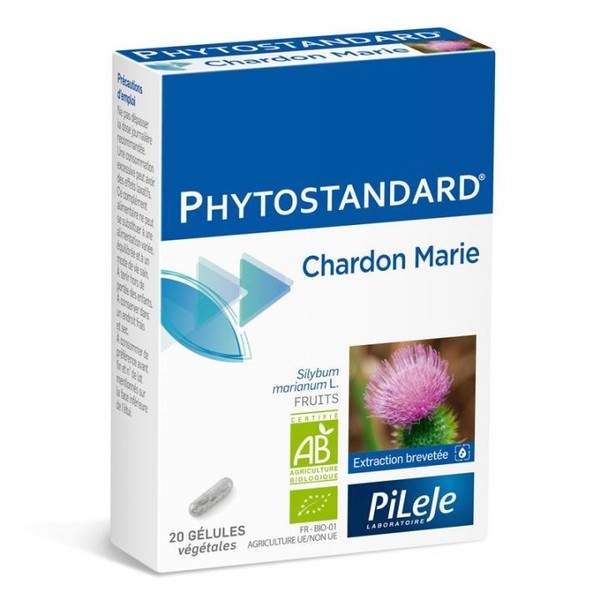 PhytoPrevent Phytostandard CHARDON MARIE BIO 20 gélules Pileje