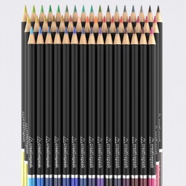 Creativepeak Professional Colouring Pencils, 48 Vibrant Colours & Swatch Card w/ 6 Metallic Colours, Professional Art Supplies, Perfect for Painting & Calligraphy