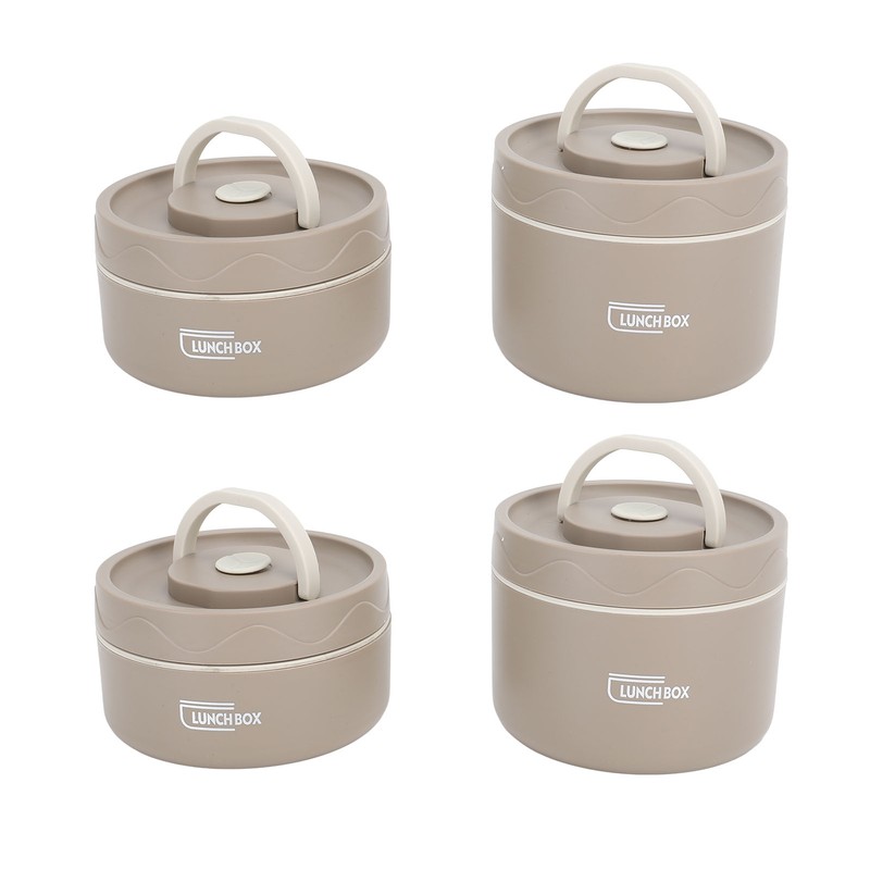 Insulated Lunch Container 304 Stainless Steel Sealed Multifunction Portable Round